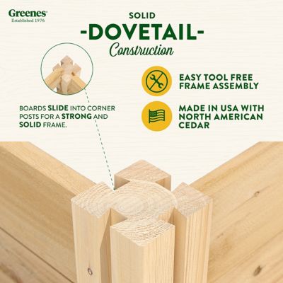 Image showing  Classic Cedar Raised Garden Bed, 2 ft. x 4 ft. x 10.5 in. (1/2 in. Thick)