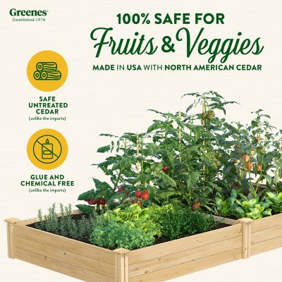 Image showing  Classic Cedar Raised Garden Bed, 4 ft. x 8 ft. x 10.5 in. (1/2 in. Thick)