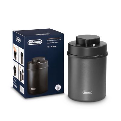 DeLonghi 500g Vacuum Coffee Canister in Black