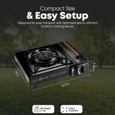 Image showing  10,000 BTU Dual Fuel Camp Stove
