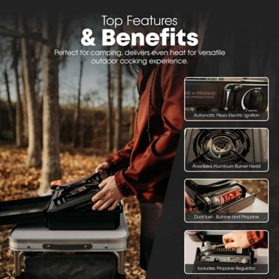 Image showing  10,000 BTU Dual Fuel Camp Stove