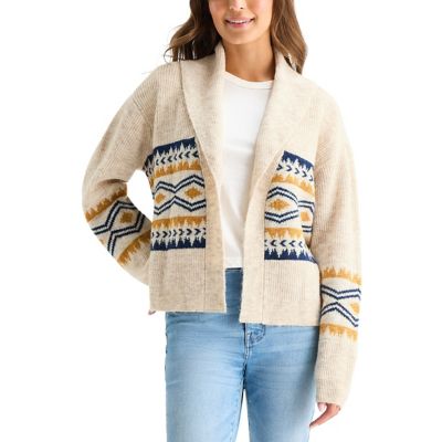 Lucky Brand Pattern Shawl Cardigan