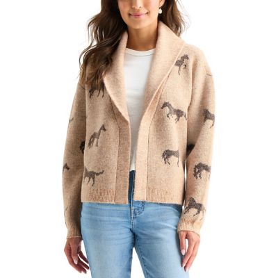 Lucky Brand Tossed Horse Cardigan