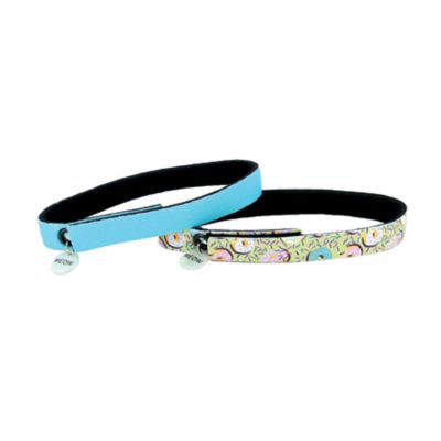 ElastaCat FlexFit Cat Collar, Donuts and Blue, 2 pk.