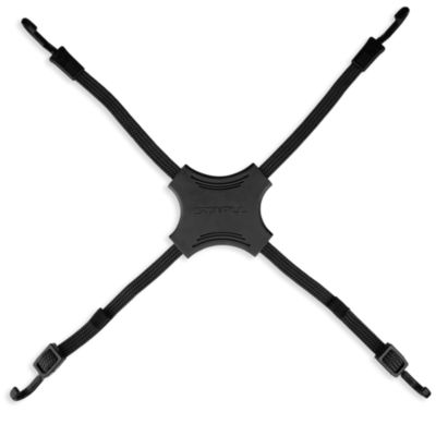 Image showing  4-Way Flat Bungee Cord with Rubber Pad Grip Black