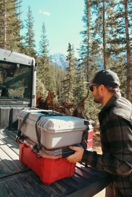 Image showing  4-Way Flat Bungee Cord with Rubber Pad Grip Black