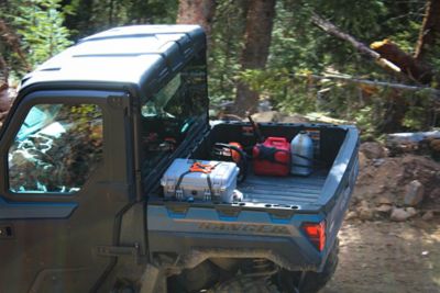 Image showing  4-Way Flat Bungee Cord with Rubber Pad Grip Black