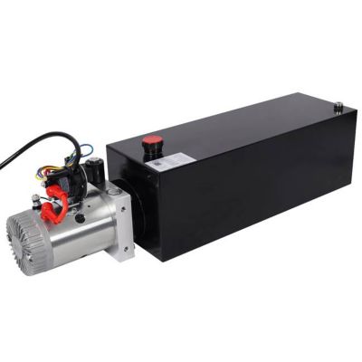 TMB Heavy Duty 12 V DC Hydraulic Power Unit, 15 qt. Steel Tank
