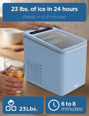 Image showing  The Maverick Countertop Ice Maker, Makes 23 lb. in 24 Hours, Bullet Shaped in 2 Sizes