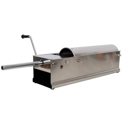 Image showing  7L/15 lb. Horizontal Stainless Steel Sausage Stuffer with 4 pc. Filling Nozzles