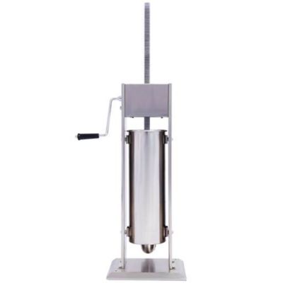 Image showing  Stainless Steel Commercial Sausage Stuffer with 4 Stuffing Tubes, 7 lb./3L