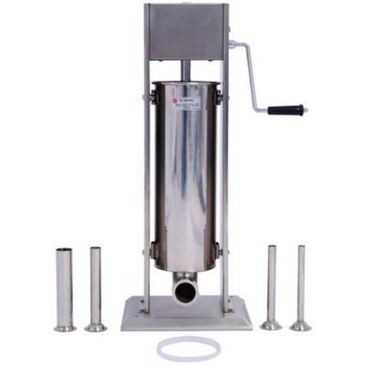 Image showing  Stainless Steel Commercial Sausage Stuffer with 4 Stuffing Tubes, 11 lb./5L