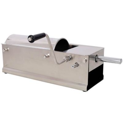 Image showing  5L/11 lb. Horizontal Stainless Steel Sausage Stuffer with 4 pc. Filling Nozzles