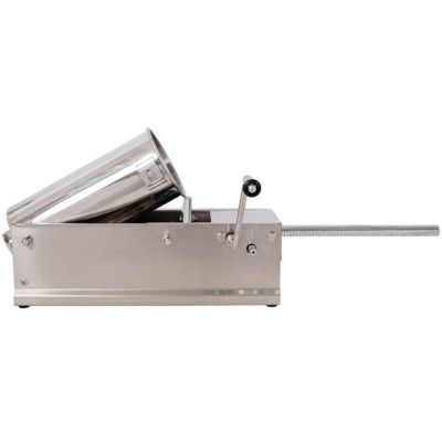 Image showing  5L/11 lb. Horizontal Stainless Steel Sausage Stuffer with 4 pc. Filling Nozzles