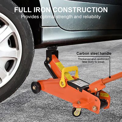 Image showing  Hydraulic Low Profile Steel Floor Jack, Trolley Service Lift Car Garage Floor Jack, 1.5t (3300 lb.) Capacity, Orange