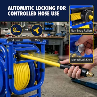 Image showing 1 th Goodyear Portable Air Hose Reel, 3/8 in. x 100 ft