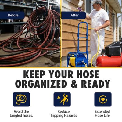 Image showing 2 th Goodyear Portable Air Hose Reel, 3/8 in. x 100 ft