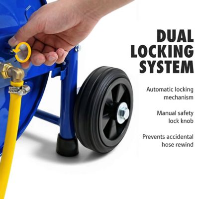 Image showing 4 th Goodyear Portable Air Hose Reel, 3/8 in. x 100 ft