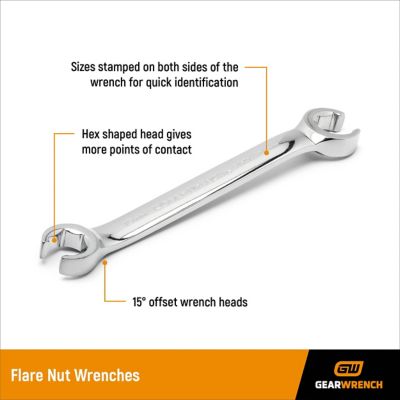 Image showing 1 th GEARWRENCH 1/4 x 5/16in. Flare Nut Wrench