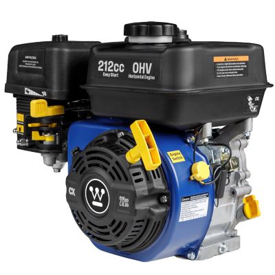 Image showing  212cc 3/4 in. Recoil Start Gasoline Engine, 4-Stroke OHV Horizontal Shaft