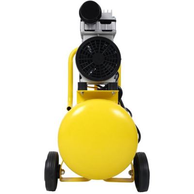 Image showing 3 th Osakapro 1.5 hp Silent Oil-Free Air Compressor 8 gal., Yellow