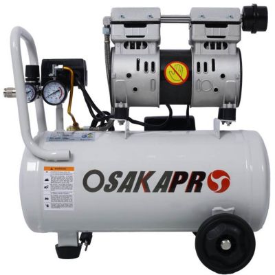 Image showing  1.5 hp Silent Oil-Free Air Compressor 8 gal., Light Gray
