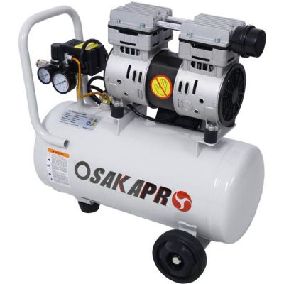 Image showing  1.5 hp Silent Oil-Free Air Compressor 8 gal., Light Gray