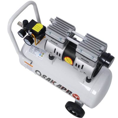 Image showing  1.5 hp Silent Oil-Free Air Compressor 8 gal., Light Gray