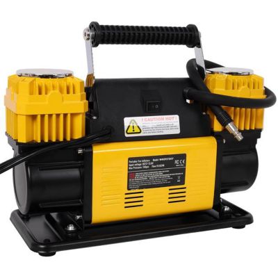 Image showing  12 V Dual Cylinder Heavy Duty Air Compressor, Max 150 PSI