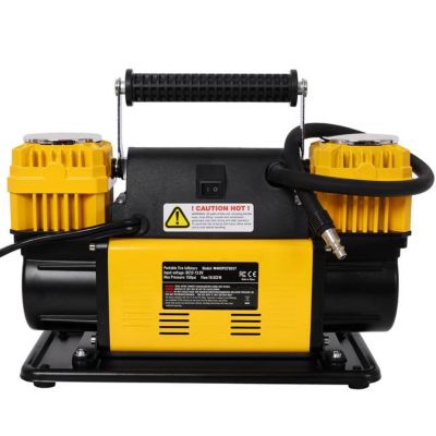 Image showing  12 V Dual Cylinder Heavy Duty Air Compressor, Max 150 PSI