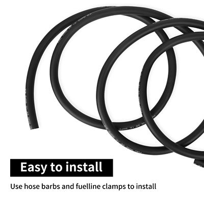 Image showing 2 th Eisen 3/8 in. Fuel Line Hose 10 ft. Nbr Rubber Hose For Automotive Fuel Systems Engines