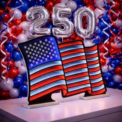 Image showing  Waving American Flag Ekkolight 37.5 in. L