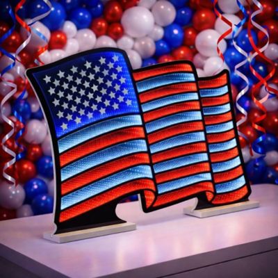 Image showing  Waving American Flag Ekkolight 37.5 in. L