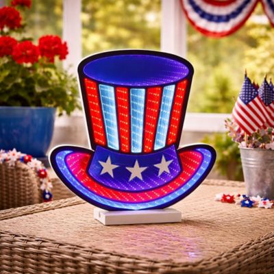 Image showing  Patriotic Uncle Sam Hat Ekkolight 14.5 in. H