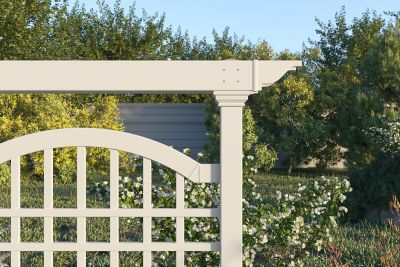 Image showing  Manchester 60 in. L x 82 in. H Vinyl Privacy Trellis