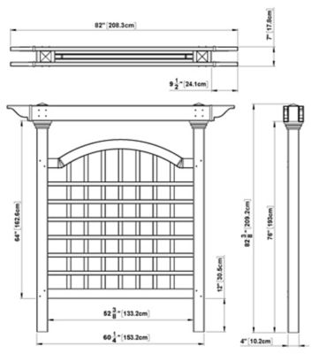 Image showing  Manchester 60 in. L x 82 in. H Vinyl Privacy Trellis