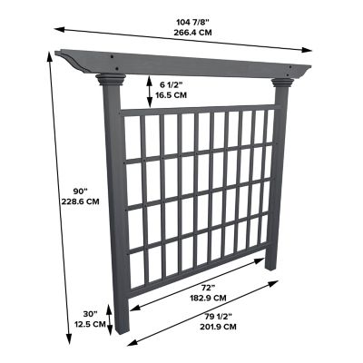 Image showing  Wildwood 79.5 in L x 90 in H Cedar Privacy Trellis