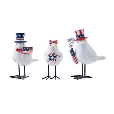 Melrose International Americana Bird Figurine, Set of 3