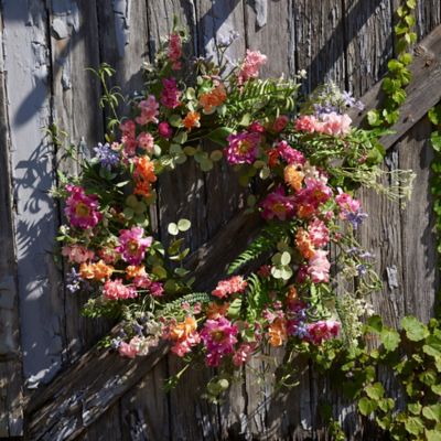 Image showing  Mixed Floral and Foliage Wreath 20 in. D