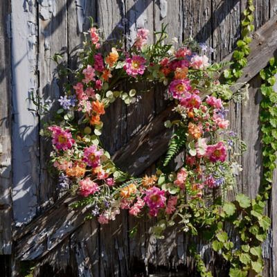 Image showing  Mixed Floral and Foliage Wreath 20 in. D