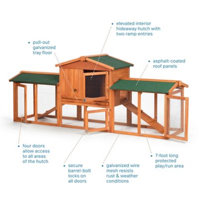 Image showing  Rabbit Hutch with Double-Run