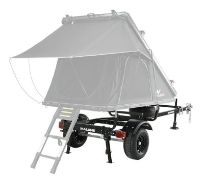 Malone MicroSport Overland Trailer Package, 1 Jack Stand, 2 Stabilizers, Spare Tire, Tent not Included