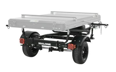 Image showing 4 th Malone MicroSport Overland Trailer Package, 1 Jack Stand, 2 Stabilizers, Spare Tire, Tent not Included