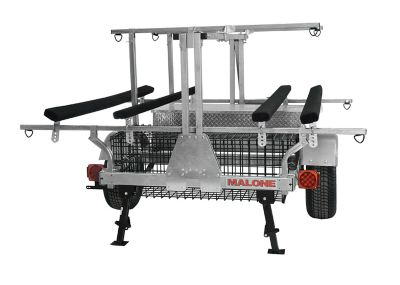 Image showing  MegaSport Overland Angler, Spare Tire, 2 Stabilizers, 2nd Tier, Storage Drawer, Basket, 2 Sets Bunks