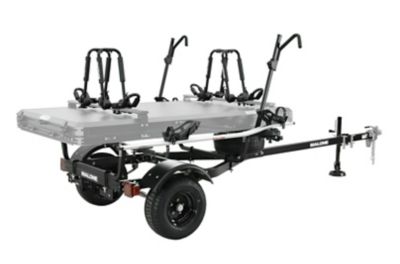 Malone MS Overland Trailer Package, 1 Jack Stand, 2 Stabilizers, Spare Tire, 2 Bike Racks, 2 Folding J Racks, Tent not Included