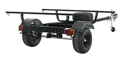 Image showing 3 th Malone MS Overland Trailer Package, 1 Jack Stand, 2 Stabilizers, Spare Tire, 2 Bike Racks, 2 Folding J Racks, Tent not Included