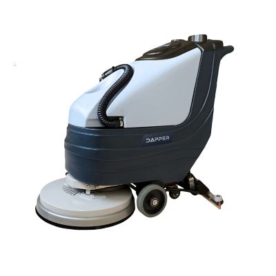 Dapper Supply Battery Powered Walk Behind Floor and Carpet Scrubber Machine, 19 in.