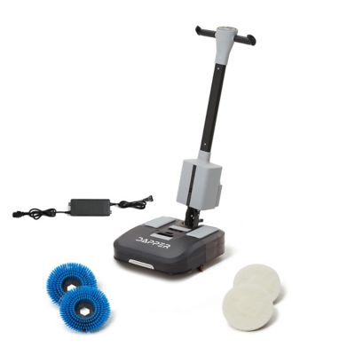 Dapper Supply Battery Powered Walk Behind Mini Automatic Floor Scrubber Machine 16 in.
