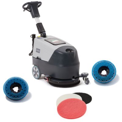 Dapper Supply Battery Powered Scrubber Machine, 16" Brush