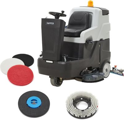 Dapper Supply Ride on Floor Scrubber, 40 in.
